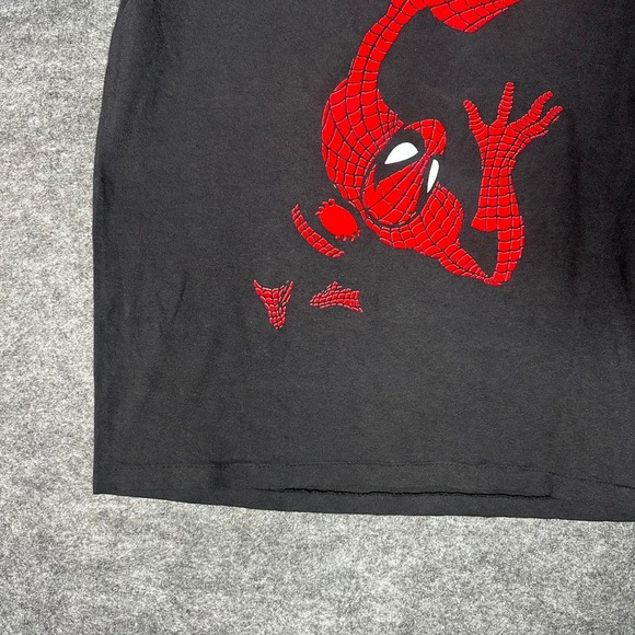 VTG 90s Spider-Man Marvel Changes T Shirt Mens M Black Single Stitch USA Made - Picture 8 of 16